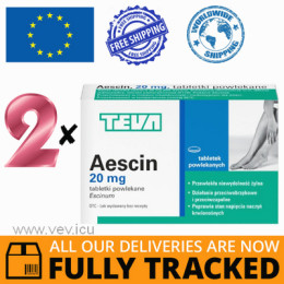 2 x AESCIN 20MG 30 TABS - MADE IN POLAND - FREE SHIPPING