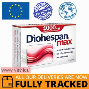 Diohespan max 1000mg 30 tablets — Made in Poland by Aflofarm — Free Delivery