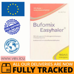 Bufomix Easyhaler, powder for inhalation dosed 160 mcg/4.5 mcg/dose inhaler 120 doses— Made in Finland — Free Delivery