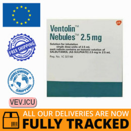 Ventolin Nebules, solution for inhalation 2.5 mg/2.5 ml, 40 pcs — Made in Germany — Free Delivery