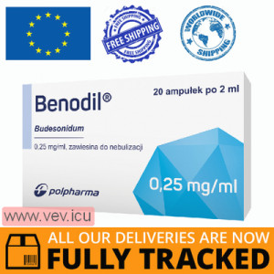 Benodil, suspension for nebulization 0.25mg/1ml, 2ml x 20 containers — Made in Poland — Free Delivery