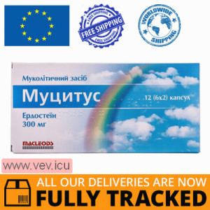Mucitus 300mg 12 capsules — Made in India — Free Delivery