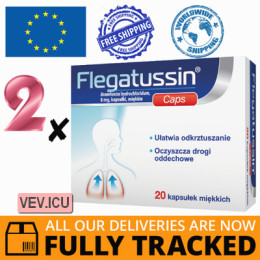 Flegatussin Caps 8 mg, 2p x 20 capsules — Made in Poland by Polpharma — Free Delivery