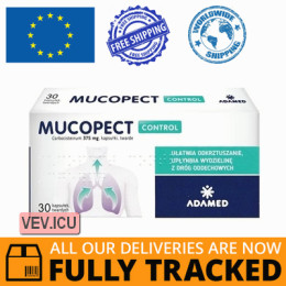 Mucopect Control 375 mg, 30 capsules — Made in Poland by Adamed — Free Delivery