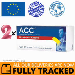 2 x ACC 200MG 20 COATED TABLETS — MADE IN POLAND — FREE SHIPPING