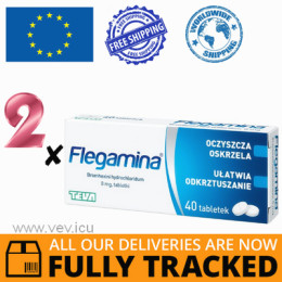 2 x FLEGAMINA CLASSIC 8MG 40 TABS - MADE IN POLAND - FREE SHIPPING - 