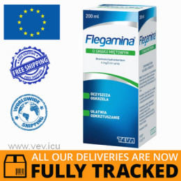 FLEGAMINE SYRUP MINT FLAVOR WITHOUT SUGAR 4MG / 5ML 200ML - MADE IN POLAND - FREE SHIPPING