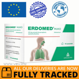 Erdomed Muko 225 mg 10 sachets - Made in Poland — Free Delivery