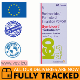Symbicort Turbuhaler powder for inhalation 160 mcg / 4.5 mcg / dose, 60 doses — Made in Sweden — Free Delivery