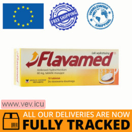 Flavamed 60mg, 10 effervescent tablets — Made in Germany — Free Delivery