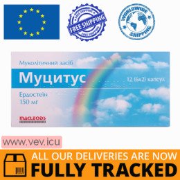 Mucitus 150mg 12 capsules — Made in India — Free Delivery