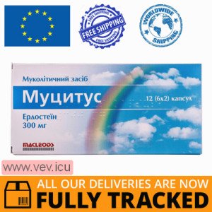 Mucitus 300mg 12 capsules — Made in India — Free Delivery