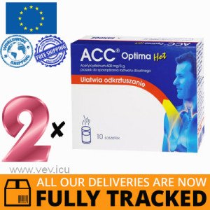 2 x ACC OPTIMA HOT 10 SACHETS  — MADE IN POLAND — FREE SHIPPING