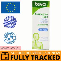 Ambroxol-Teva oral solution 7.5mg/ml 40 ml — Made in Germany — Free Delivery