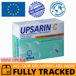 Upsarin C 330 mg + 200 mg, 20 effervescent tablets — Made in Poland — Free Delivery
