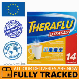 THERAFLU EXTRA GRIP 14 SACHETS — MADE IN POLAND — FREE SHIPPING