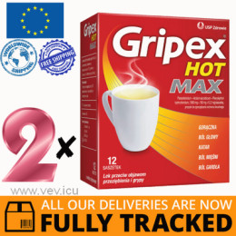 2 x GRIPEX HOT MAX 12 SACHETS  - MADE IN POLAND - FREE SHIPPING 