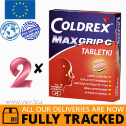 2 x COLDREX MAXGRIP C 24 TABLETS - MADE IN POLAND - FREE SHIPPING 
