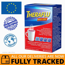 THERAFLU MAX GRIP 10 SACHETS — MADE IN POLAND — FREE SHIPPING