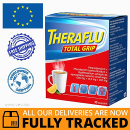 THERAFLU TOTAL GRIP 10 SACHETS — MADE IN POLAND — FREE SHIPPING