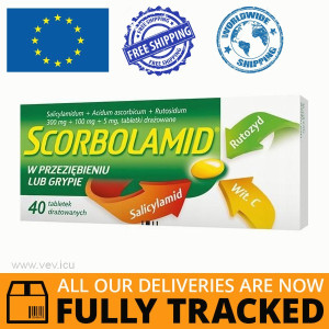 Scorbolamid 40 Tablets — Made in Poland by Polpharma — Free Delivery