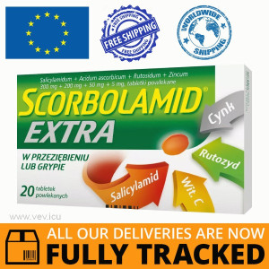 Scorbolamid Extra 20 Tablets — Made in Poland by Polpharma — Free Delivery