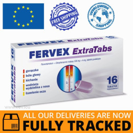 Fervex ExtraTabs 500mg 16 tablets — Made in France — Free Delivery