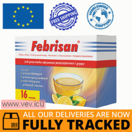 Febrisan, effervescent powder, 16 sachets — Made in Japan — Free Delivery