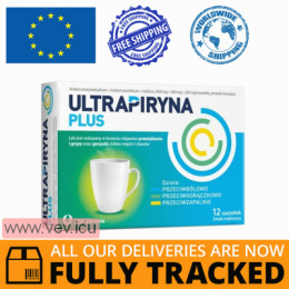 Ultrapiryna Plus 12 sachets — Made in Poland — Free Delivery