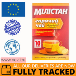 Milistan hot tea with lemon flavor 6g x 10 sachets  — Made in India — Free Delivery