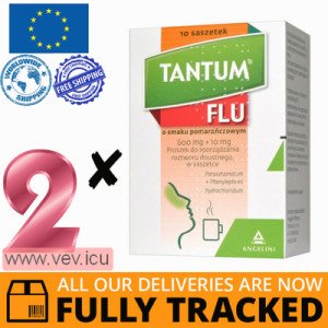 Tantum Flu orange 2p x 10 sachets — Made in Poland — Free Delivery