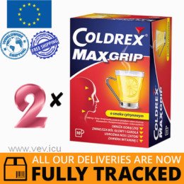2 x COLDREX MAXGRIP LEMON FLAVOR 10 SACHETS - MADE IN POLAND - FREE SHIPPING 