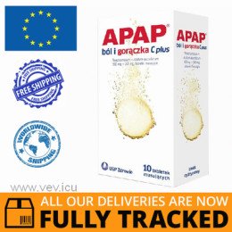 APAP PAIN AND FEVER C PLUS 10 TABLETS - MADE IN POLAND - FREE SHIPPING APAP PAIN AND FEVER C PLUS 10 TABLETS - MADE IN POLAND - FREE SHIPPING