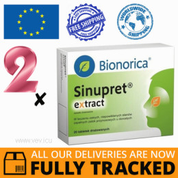2 x SINUPRET EXTRACT 20 TABS - MADE IN GERMANY - FREE SHIPPING
