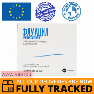 Flu-Acyl Broncho sterile solution for nebulizer and installations 5ml x 10 ampoules — Made in Spain — Free Delivery