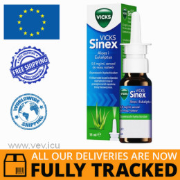 VICKS SINEX ALOE EUKALIPTUS NASAL SPRAY 15ML - MADE IN GERMANY - FREE SHIPPING VICKS SINEX ALOE EUKALIPTUS NASAL SPRAY 15ML - MADE IN GERMANY - FREE SHIPPING