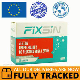 FIXSIN, Nasal and Sinus Irrigation Refill Kit, 30 Sachets — Made in Poland — Free Delivery