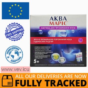 Aqua Maris nasal irrigation system and herbal-enriched sea salt 30 sachets — Made in Croatia — Free Deliver