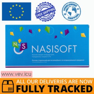 Nasisoft, sterile solution for inhalation and intranasal administration 4ml x 10 vials — Made in Ukraine — Free Delivery