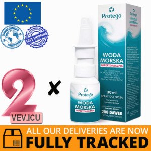 Protego Hypertonic Sea Water, nasal spray, 2p x 30 ml— Made in Poland — Free Delivery