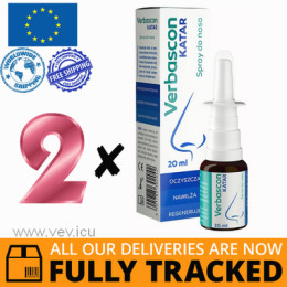 2 x VERBASCON RUNNY NOSE NASAL SPRAY 20ML - MADE IN POLAND - FREE SHIPPING