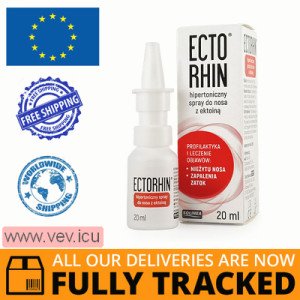 Ectorhin, hypertonic ectoine nasal spray, 20ml — Made in Poland — Free Delivery