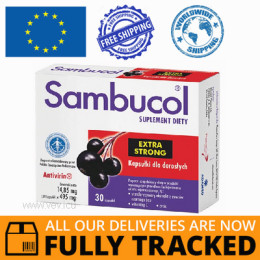 SAMBUCOL EXTRA STRONG 30 CAPS - MADE IN POLAND - FREE SHIPPING