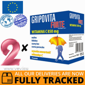 2 x GRIPOVITA FORTE 10 SACHETS - MADE IN POLAND - FREE SHIPPING 