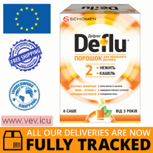 DeFlu powder for oral solution 8 sachets — Made in Ukraine — Free Delivery