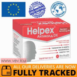 Helpex Anticold DX 100 tablets  — Made in Switzerland — Free Delivery