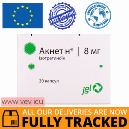 Acnetin 8mg 30 capsules — Made in Belgium — Free Delivery