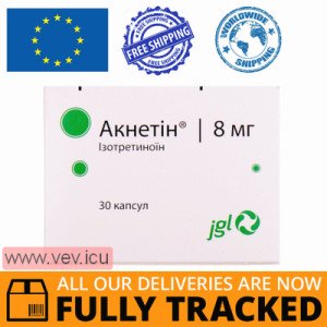 Acnetin 8mg 30 capsules — Made in Belgium — Free Delivery