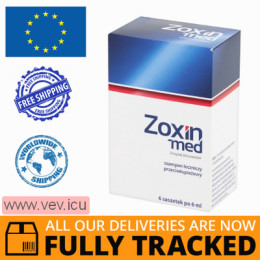 Zoxin-Med 20 mg/ml, medicated anti-dandruff shampoo, 6 ml x 6 sachets — Made in Poland by Aflofarm — Free Delivery