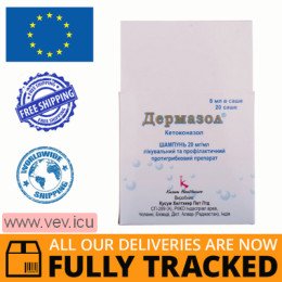 Dermazole (Ketoconazole) shampoo 2%,  8ml x 20 sachets — Made in India— Free Delivery